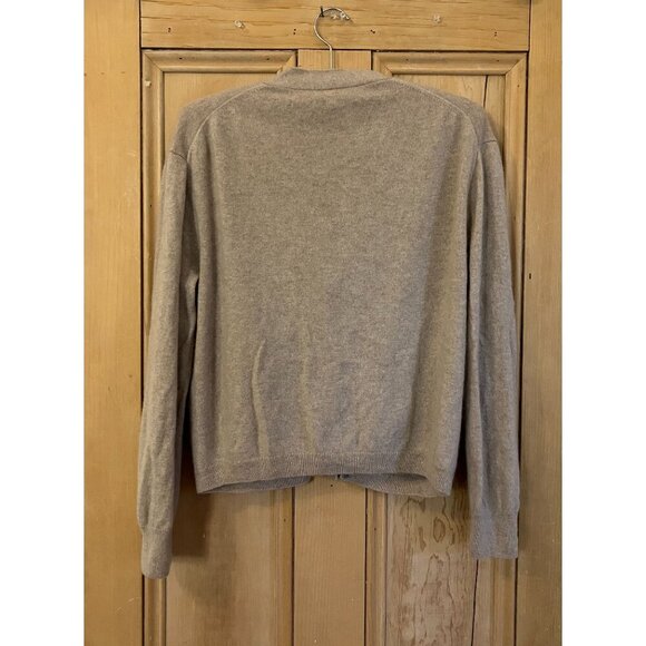 J.Crew Womens Cashmere Patch-Pocket Cardigan Sweater Size Medium Beige FA EXC - Picture 8 of 10